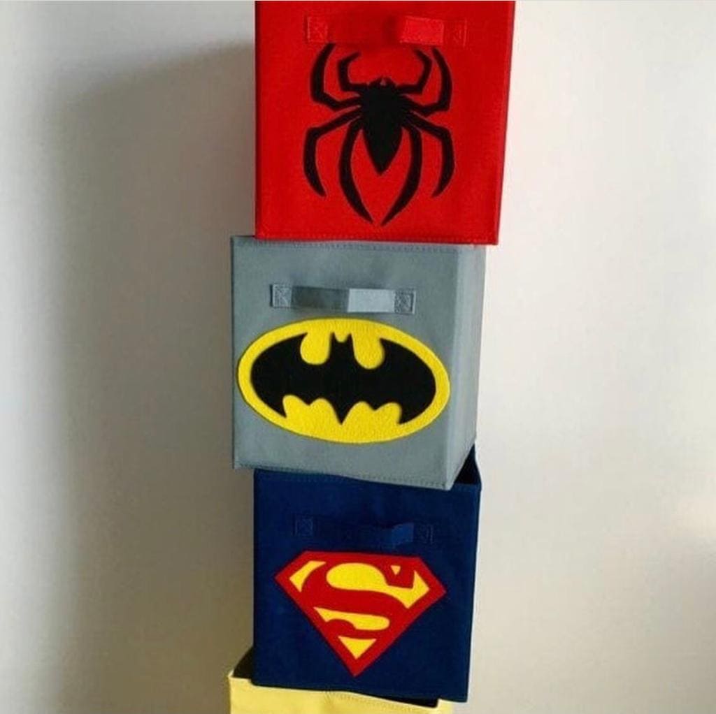 Superhero Cube Storage Box, Large Capacity Clothes Storage Box, Cute Cartoon Toys Storage Baskets, Foldable Cube Storage Organizer Superhero Cube Storage Box, Large Capacity Clothes Storage Box, Cute Cartoon Toys Storage Baskets, Foldable Cube Storage Organizer